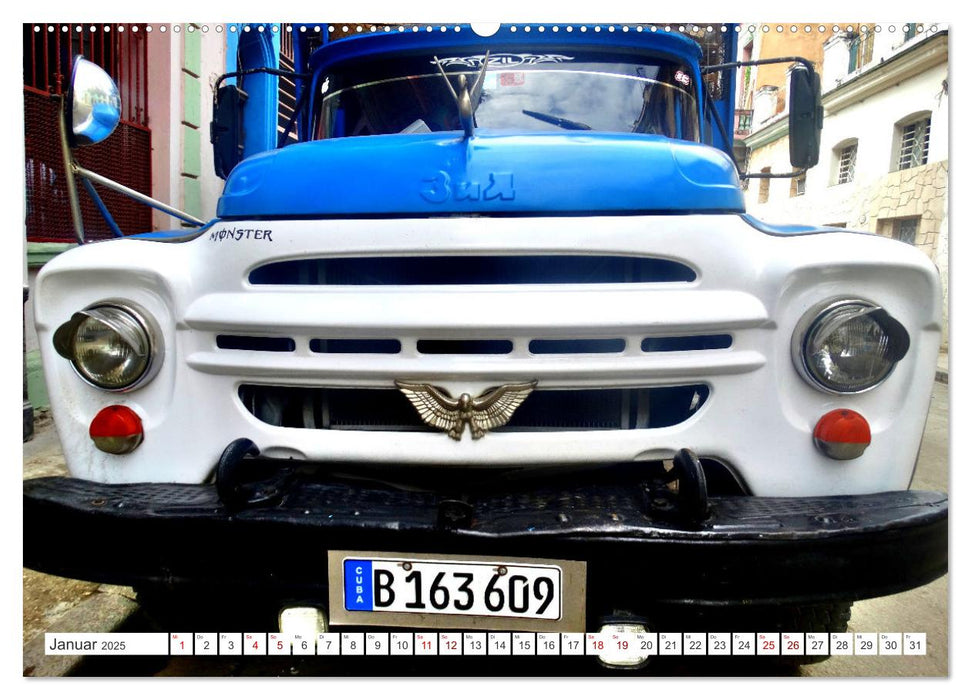 LKW Oldtimer der UdSSR - Sowjetische Lastkraftwagen in Kuba (CALVENDO Wandkalender 2025)