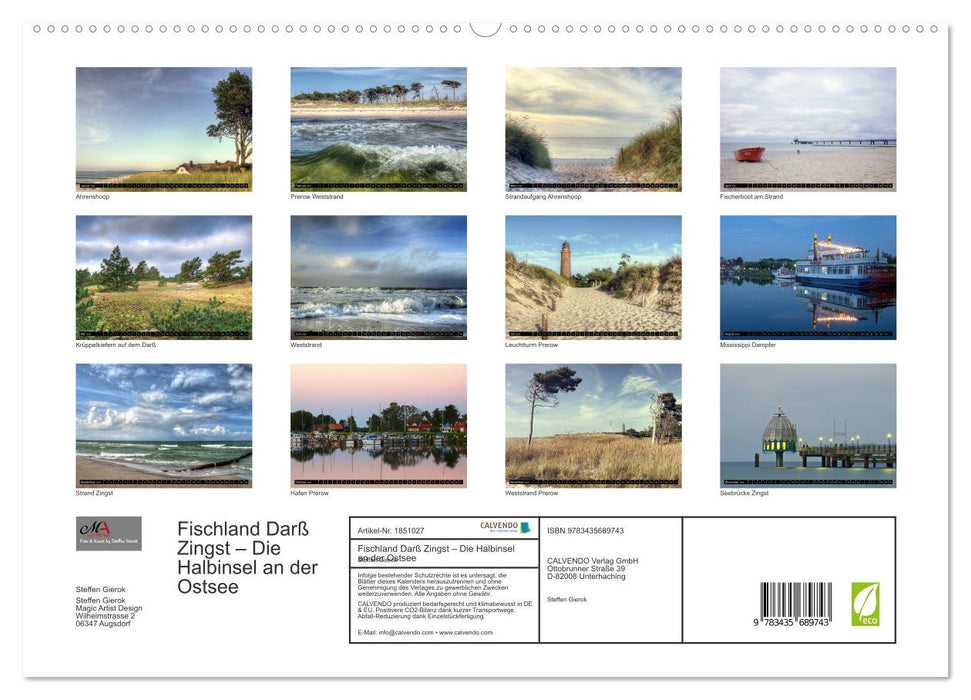 Fischland Darß Zingst – Die Halbinsel an der Ostsee (CALVENDO Premium Wandkalender 2025)