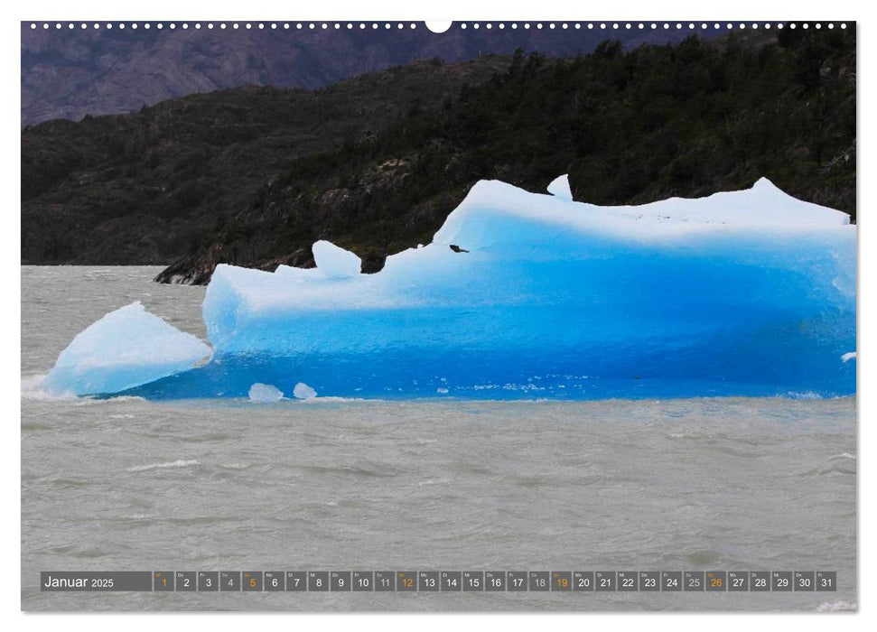 Patagonien, Gletscher, Berge und unendliche Weiten (CALVENDO Wandkalender 2025)