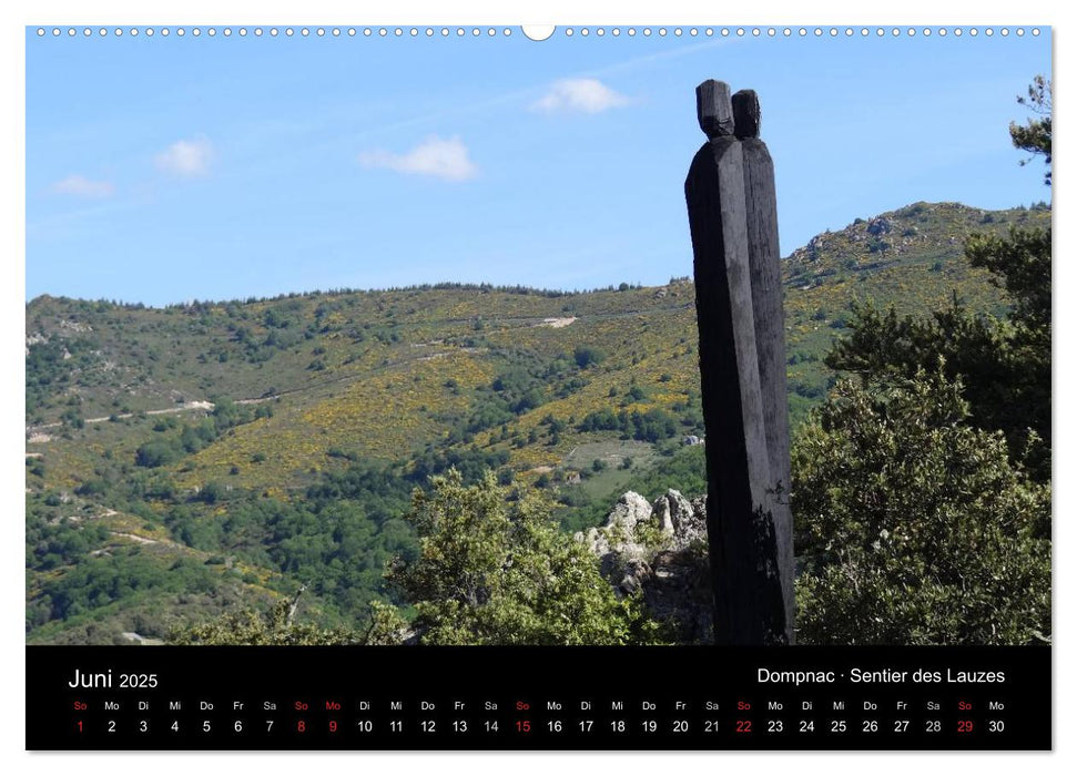 Ardèche · Wandergebirge und Kajakschluchten in Südfrankreich (CALVENDO Premium Wandkalender 2025)