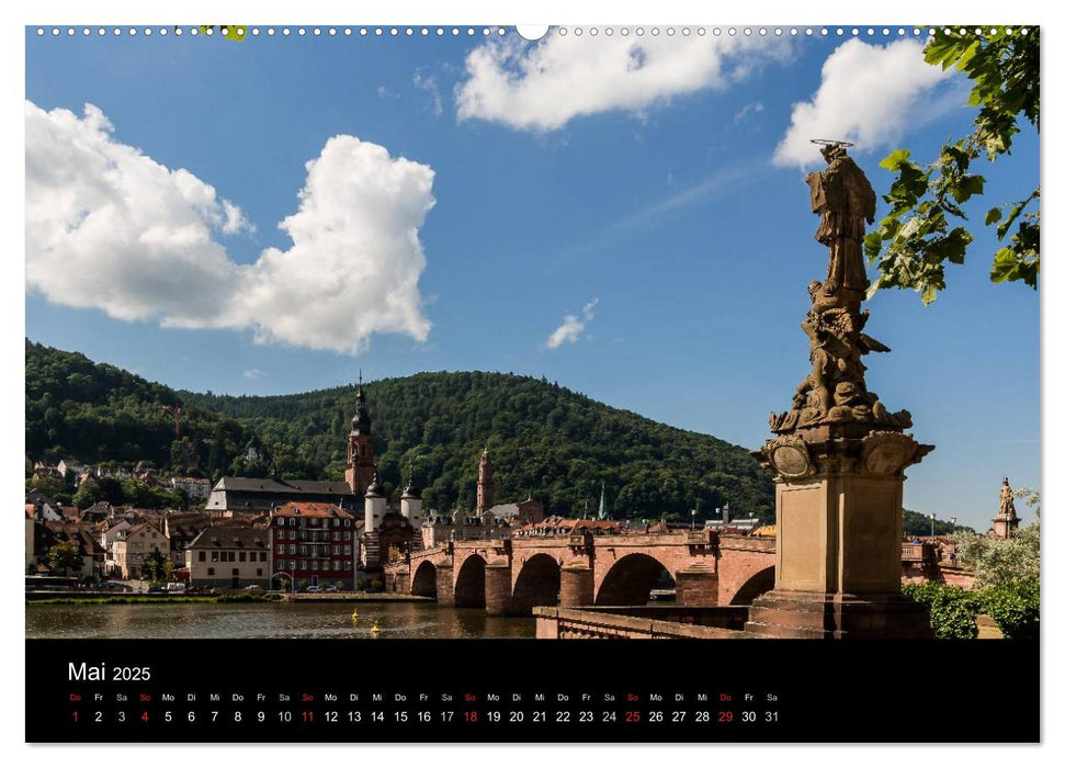 Heidelberger Stadtansichten (CALVENDO Premium Wandkalender 2025)