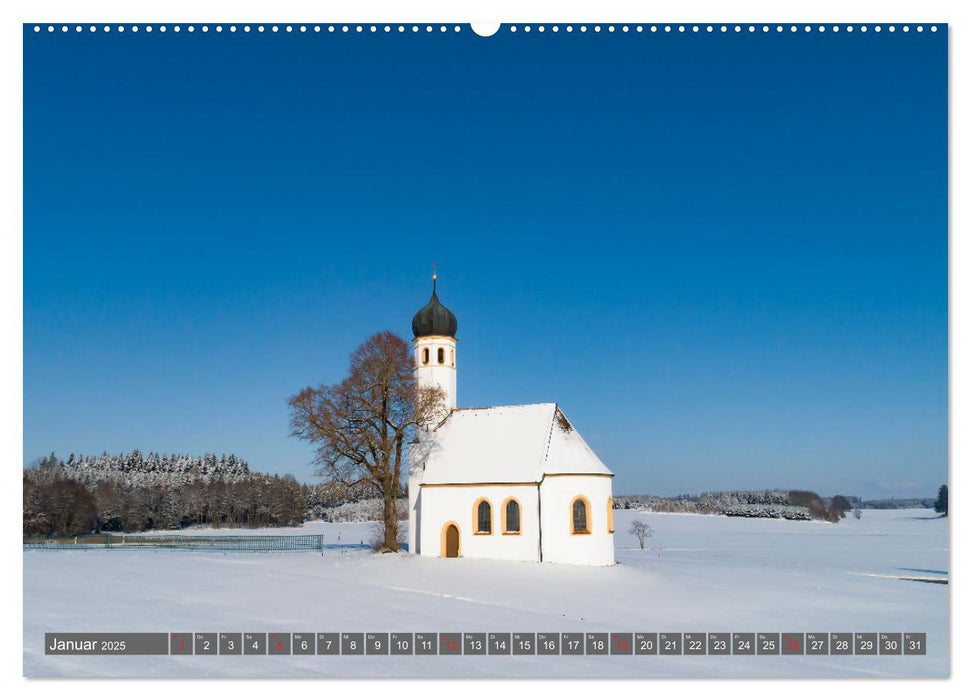 Kirchen und Kapellen in Bayern (CALVENDO Premium Wandkalender 2025)