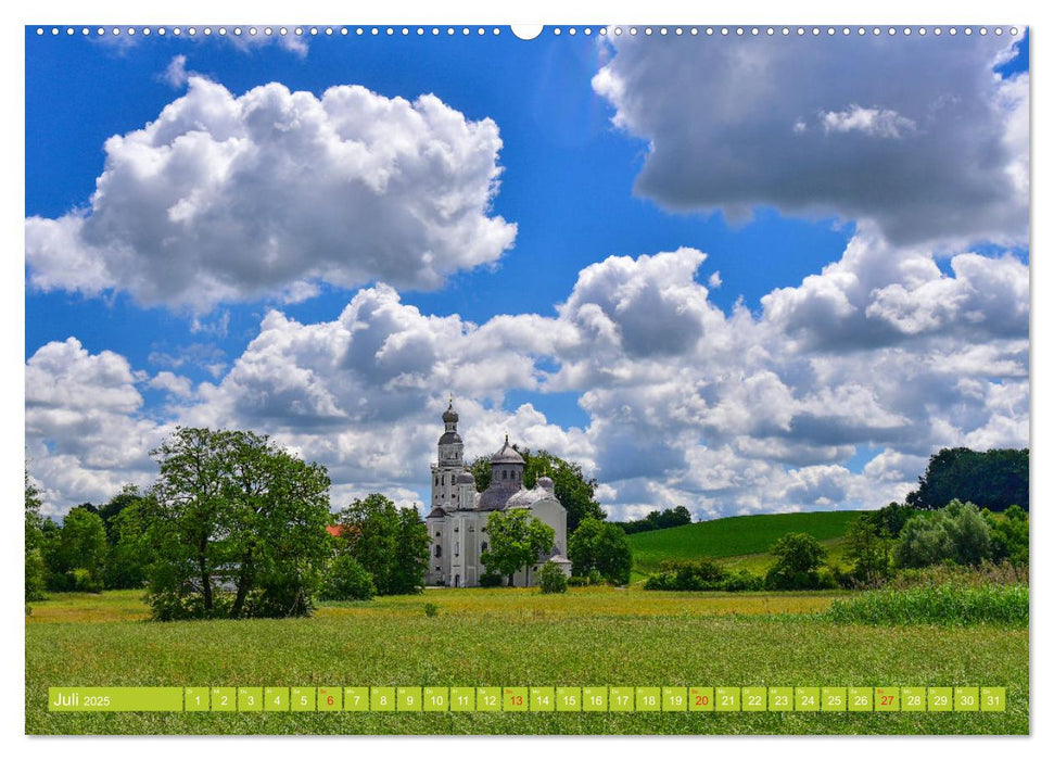 Kirchen und Kapellen in Bayern (CALVENDO Premium Wandkalender 2025)