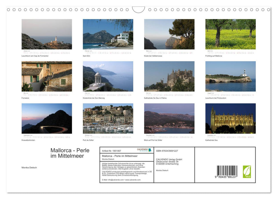 Mallorca - Perle im Mittelmeer (CALVENDO Wandkalender 2025)