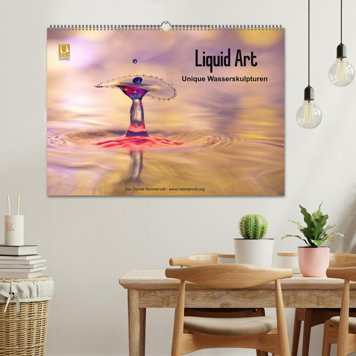 Liquid Art - Unique Wasserskulpturen (CALVENDO Wandkalender 2025)