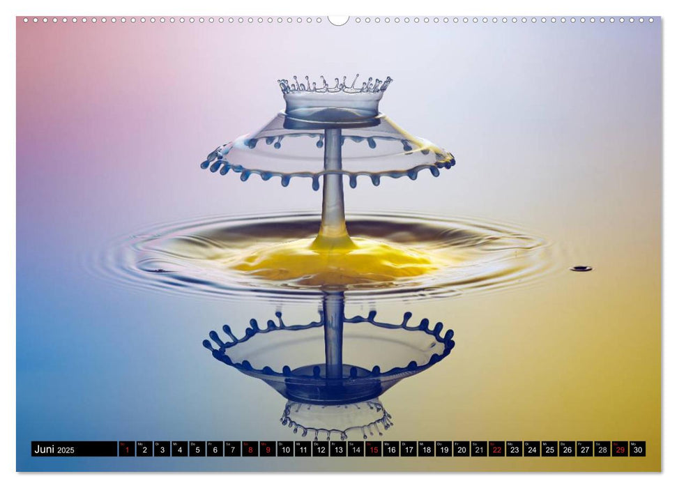 Liquid Art - Unique Wasserskulpturen (CALVENDO Wandkalender 2025)