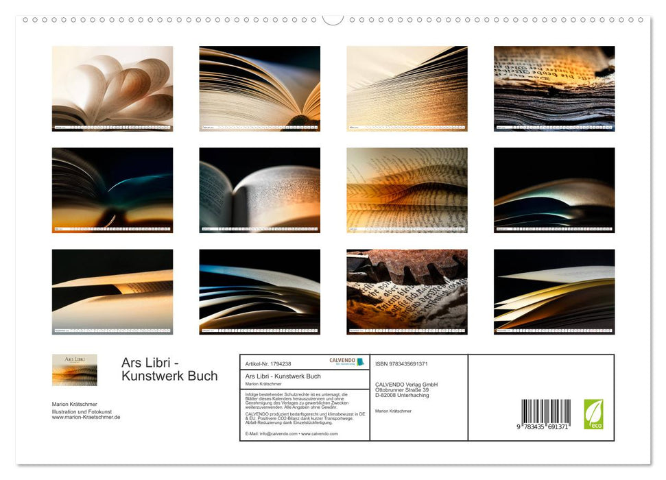 Ars Libri - Kunstwerk Buch (CALVENDO Premium Wandkalender 2025)