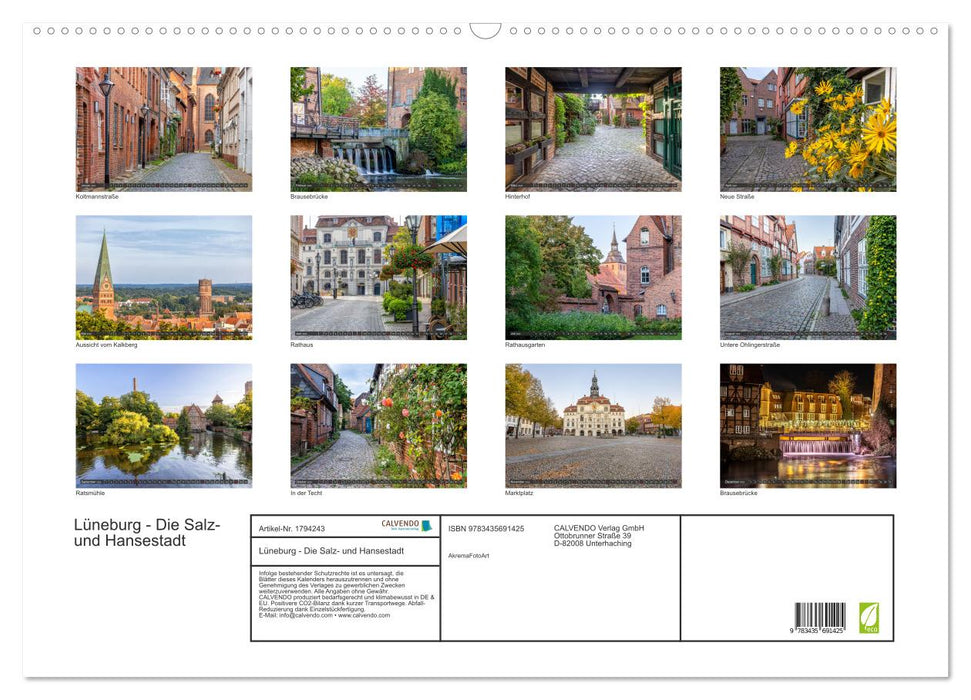 Lüneburg - Die Salz- und Hansestadt (CALVENDO Wandkalender 2025)