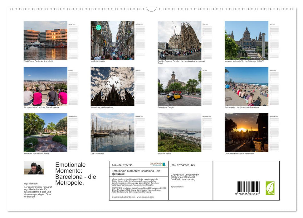 Emotionale Momente: Barcelona - die Metropole. (CALVENDO Premium Wandkalender 2025)