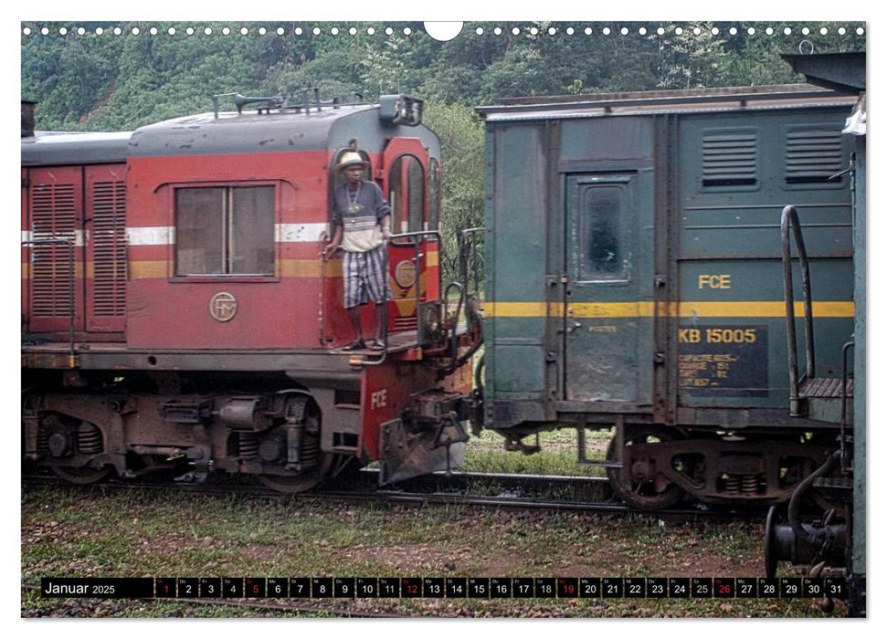 Mit der Eisenbahn durch Madagaskar (CALVENDO Wandkalender 2025)