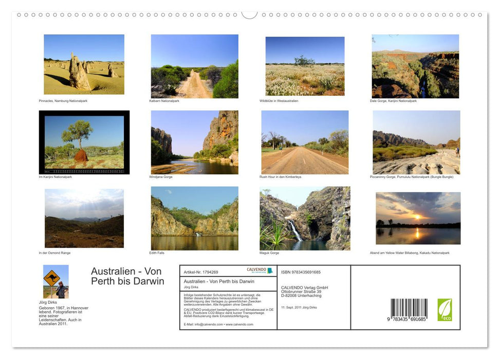Australien - Von Perth bis Darwin (CALVENDO Premium Wandkalender 2025)