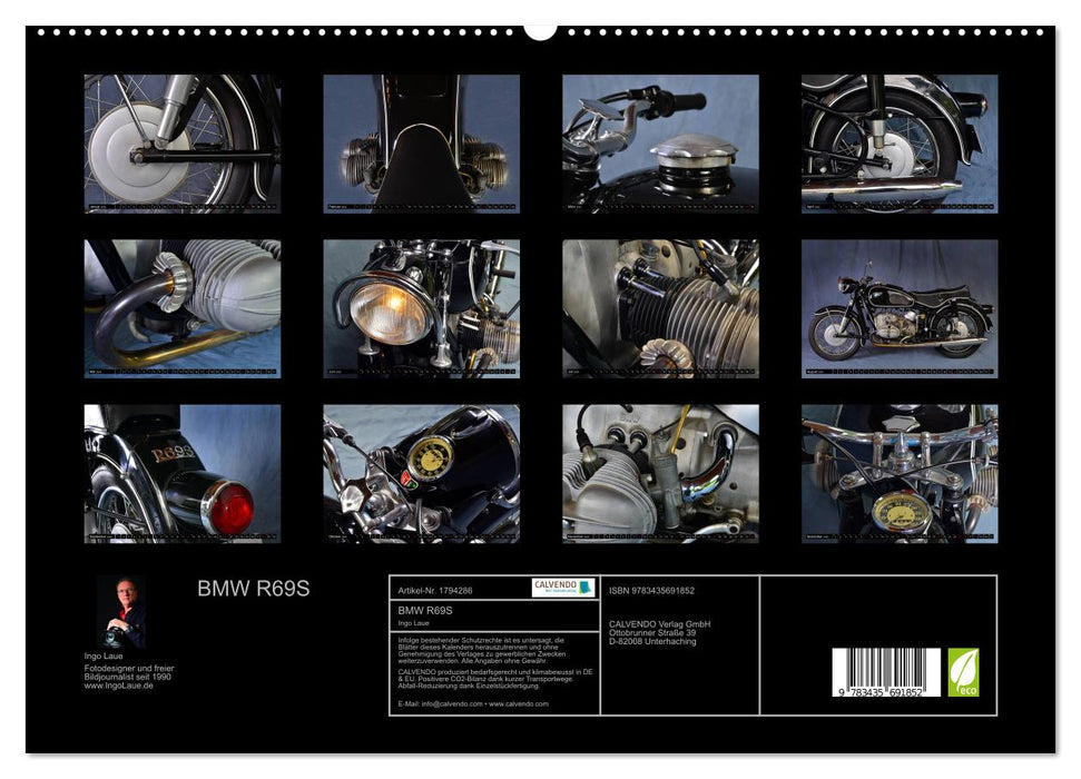 BMW R69S (CALVENDO Premium Wandkalender 2025)