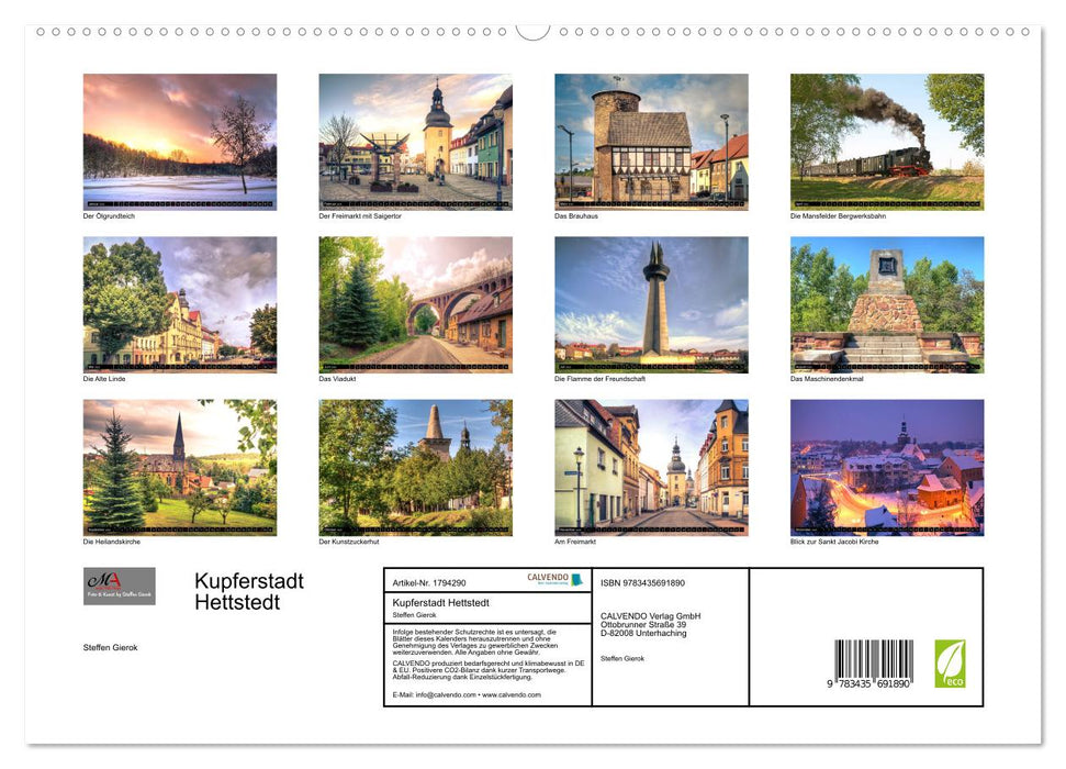 Kupferstadt Hettstedt (CALVENDO Premium Wandkalender 2025)