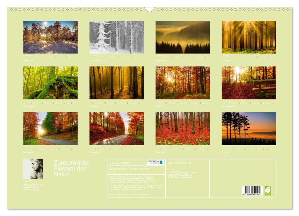 Zauberwälder - Flüstern der Natur (CALVENDO Wandkalender 2025)