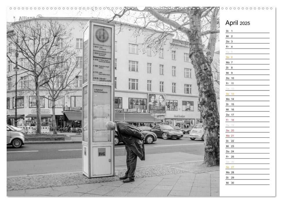 Berliner Straßenfotografie / Geburtstagskalender (CALVENDO Premium Wandkalender 2025)