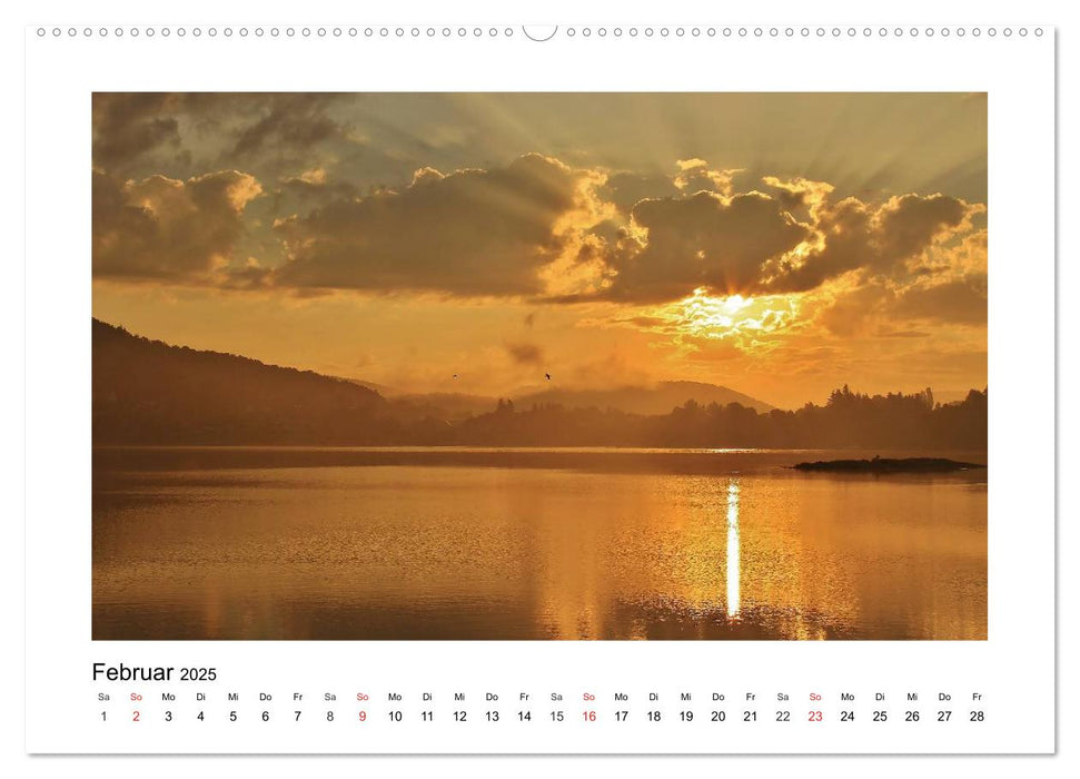 Morgens am Edersee (CALVENDO Wandkalender 2025)