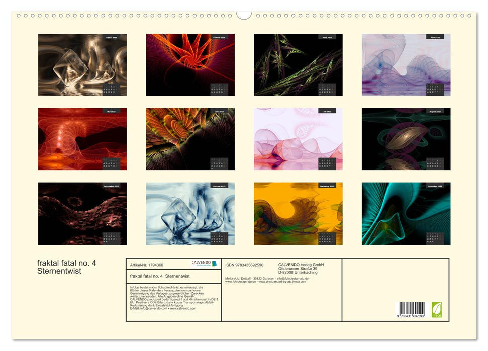 fraktal fatal no. 4 Sternentwist (CALVENDO Wandkalender 2025)