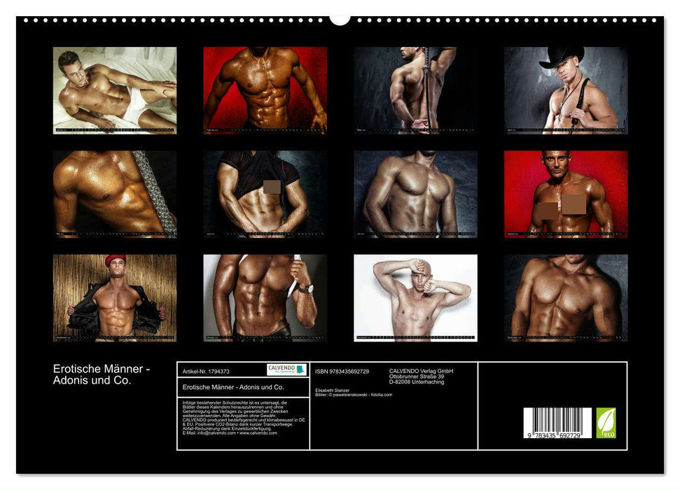 Erotische Männer - Adonis und Co. (CALVENDO Premium Wandkalender 2025)