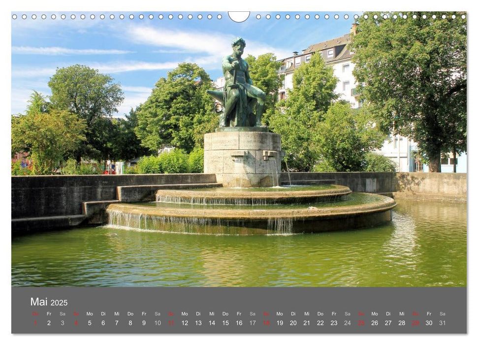 Grosse Brunnen und Wasserspiele in Düsseldorf (CALVENDO Wandkalender 2025)