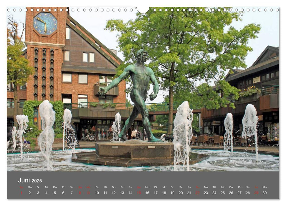 Grosse Brunnen und Wasserspiele in Düsseldorf (CALVENDO Wandkalender 2025)