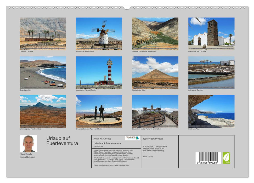 Urlaub auf Fuerteventura (CALVENDO Premium Wandkalender 2025)