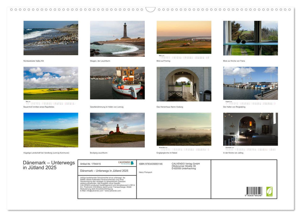 Dänemark – Unterwegs in Jütland 2025 (CALVENDO Wandkalender 2025)