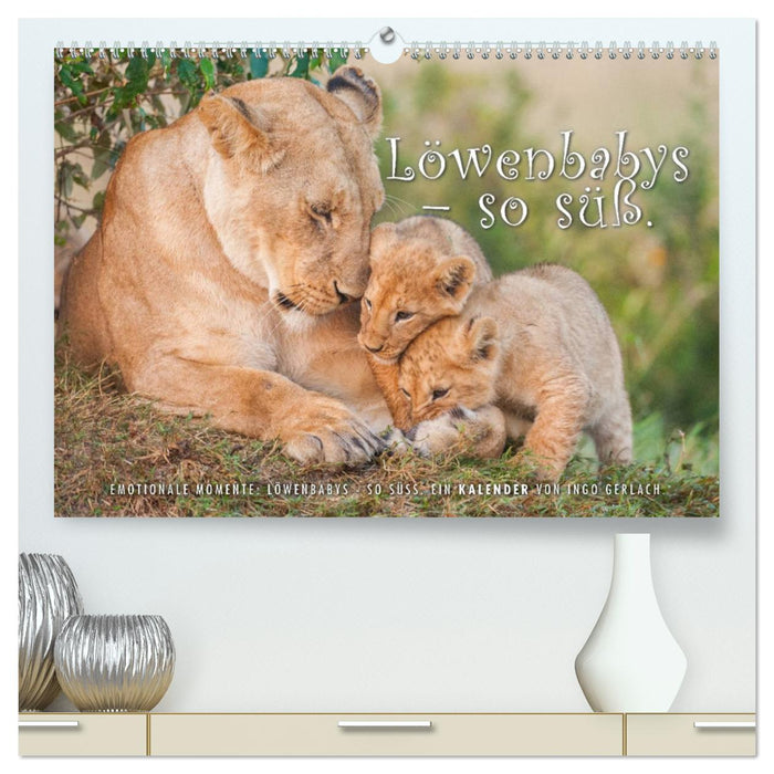 Emotionale Momente: Löwenbabys - so süß. (CALVENDO Premium Wandkalender 2025)