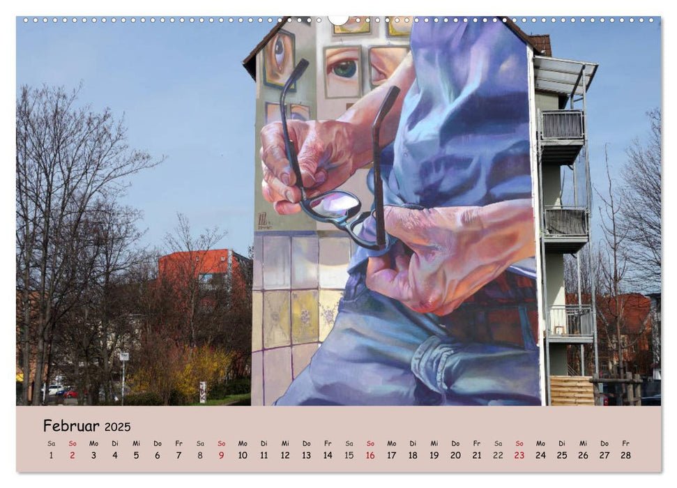 Wunderbare Hausbemalung in Erfurt (CALVENDO Premium Wandkalender 2025)