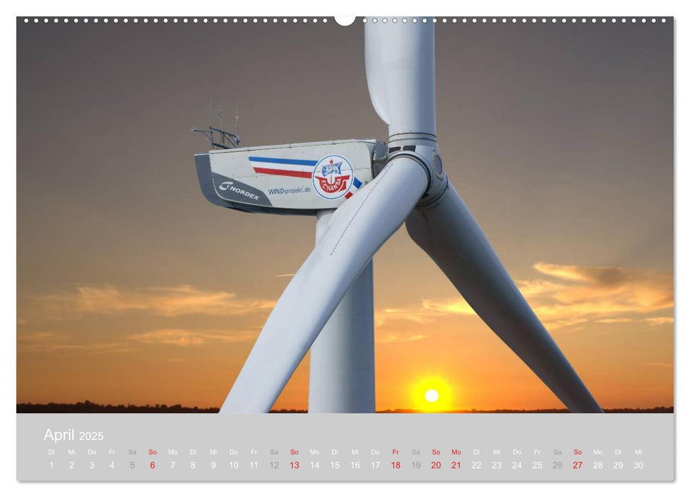 Windkraftanlagen aus der Luft fotografiert (CALVENDO Premium Wandkalender 2025)