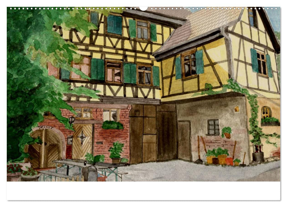 Deutschland in Aquarell (CALVENDO Premium Wandkalender 2025)