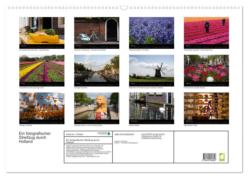 Ein fotografischer Streifzug durch Holland (CALVENDO Wandkalender 2025)