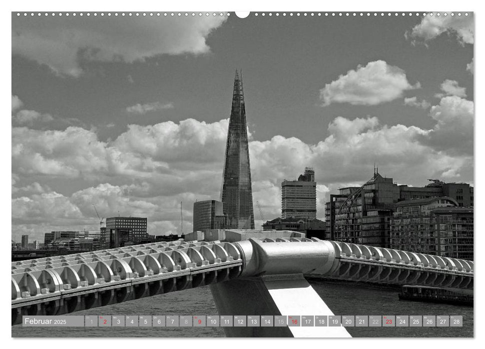 London in Schwarz-Weiß (CALVENDO Premium Wandkalender 2025)