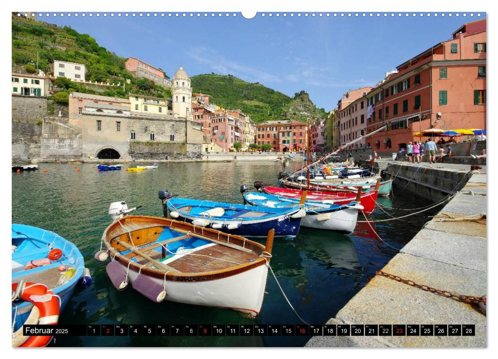 Cinque Terre - Malerische, verträumte Dörfer an der ligurischen Küste (CALVENDO Premium Wandkalender 2025)