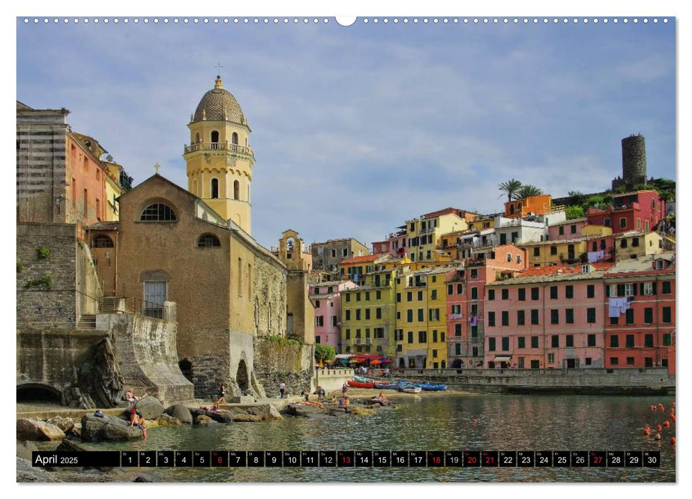 Cinque Terre - Malerische, verträumte Dörfer an der ligurischen Küste (CALVENDO Premium Wandkalender 2025)