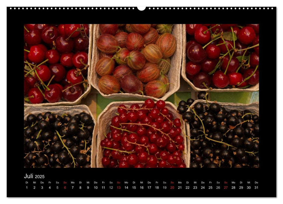 essbar – Buntes Obst und Gemüse (CALVENDO Premium Wandkalender 2025)