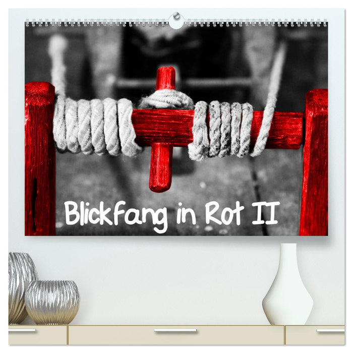 Blickfang in Rot (CALVENDO Premium Wandkalender 2025)