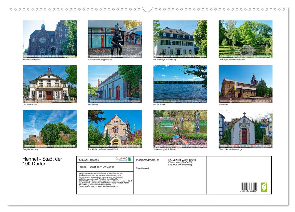 Hennef - Stadt der 100 Dörfer (CALVENDO Wandkalender 2025)