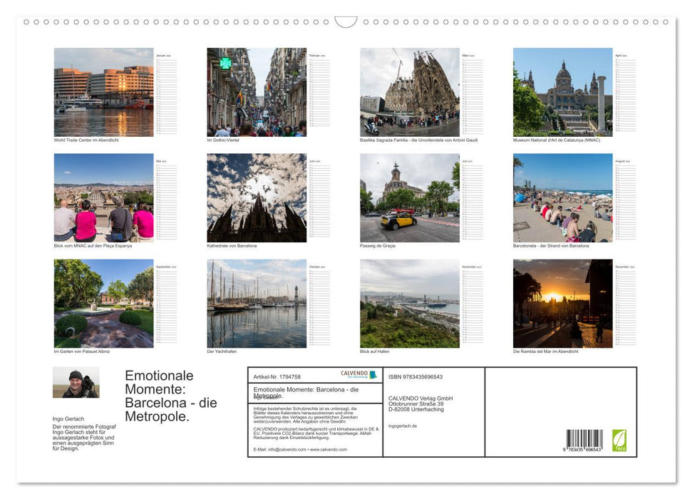 Emotionale Momente: Barcelona - die Metropole. (CALVENDO Wandkalender 2025)