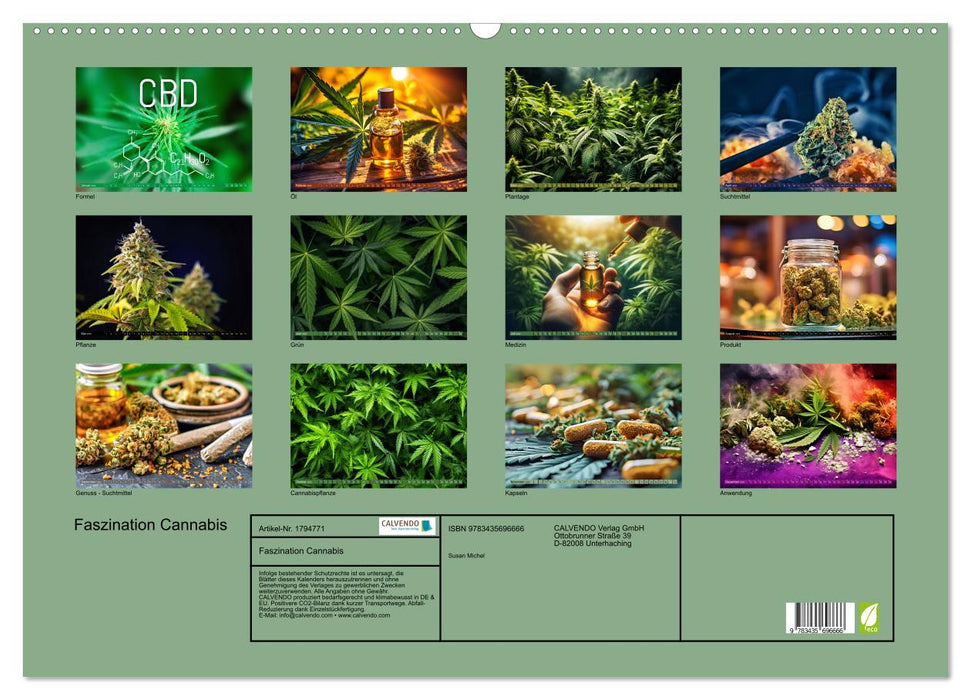 Faszination Cannabis (CALVENDO Wandkalender 2025)