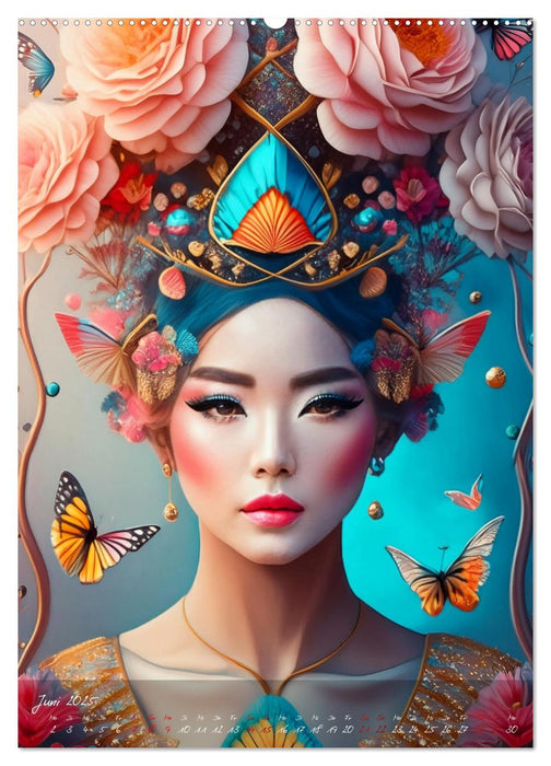 Mystische Frauen - Göttinnen der Metamorphose (CALVENDO Wandkalender 2025)