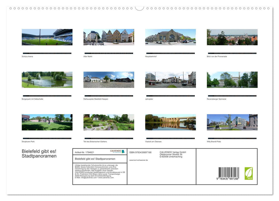 Bielefeld gibt es! Stadtpanoramen (CALVENDO Premium Wandkalender 2025)