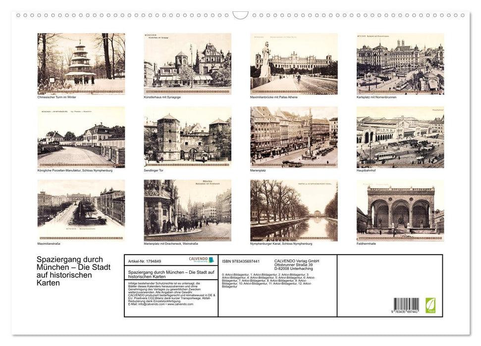 Spaziergang durch München – Die Stadt auf historischen Karten (CALVENDO Wandkalender 2025)