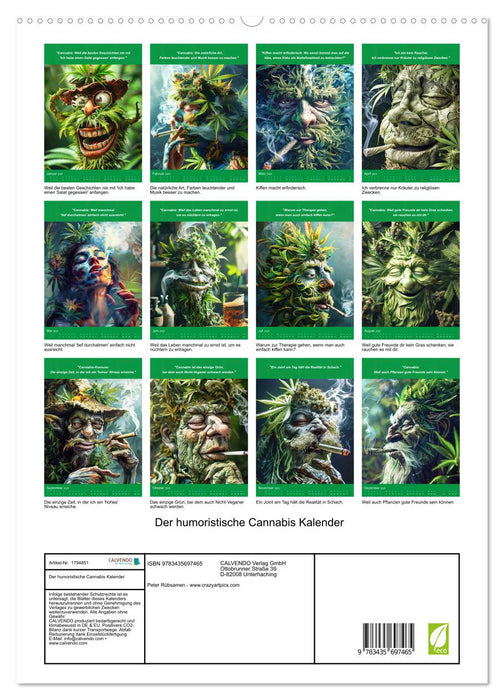 Der humoristische Cannabis Kalender (CALVENDO Premium Wandkalender 2025)