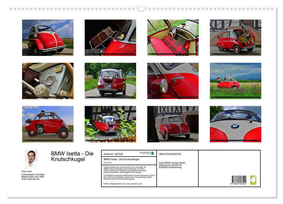 BMW Isetta - Die Knutschkugel (CALVENDO Wandkalender 2025)