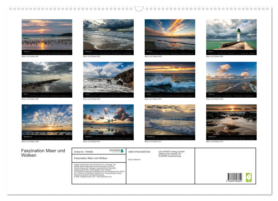 Faszination Meer und Wolken (CALVENDO Wandkalender 2025)