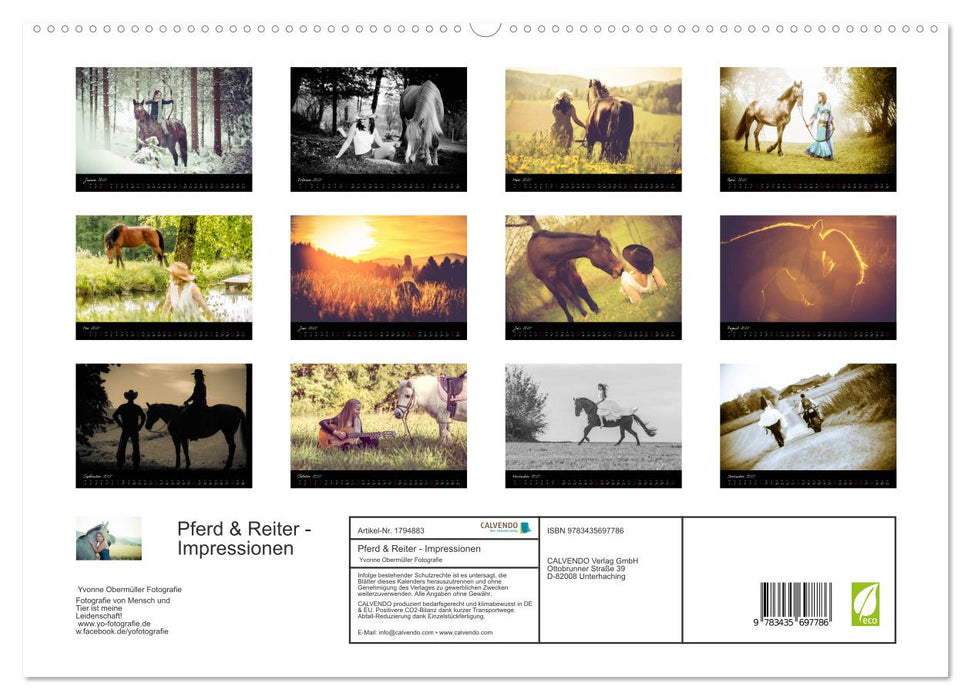 Pferd & Reiter - Impressionen (CALVENDO Premium Wandkalender 2025)