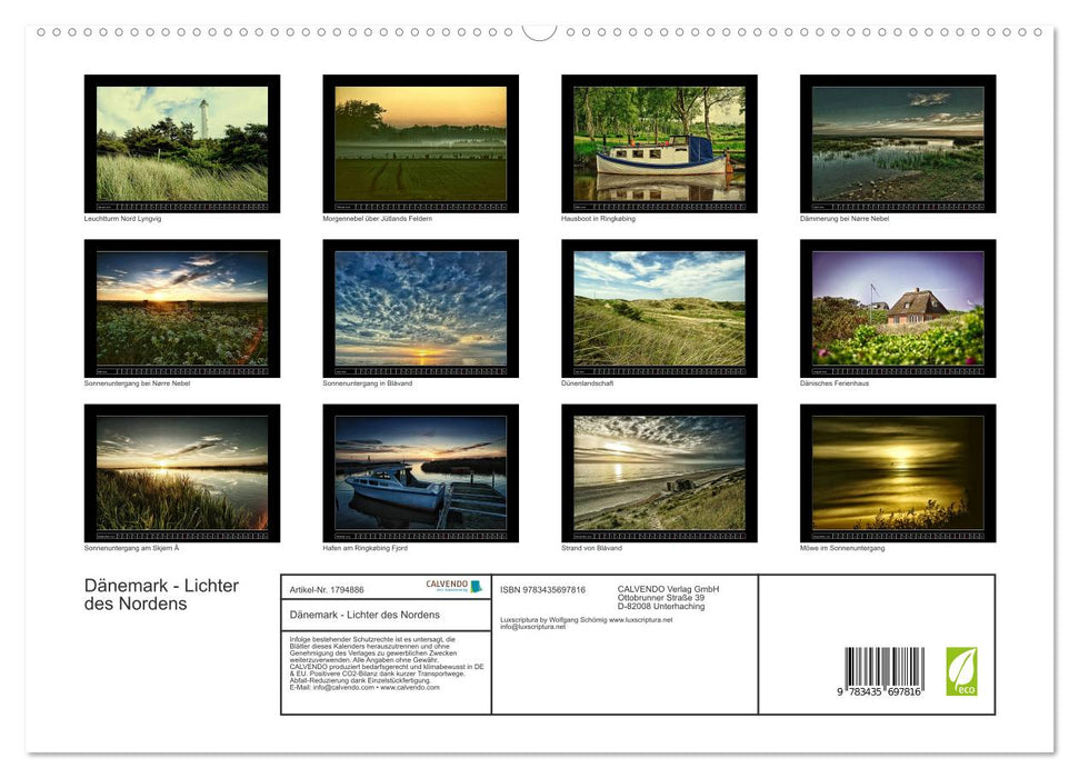 Dänemark - Lichter des Nordens (CALVENDO Premium Wandkalender 2025)