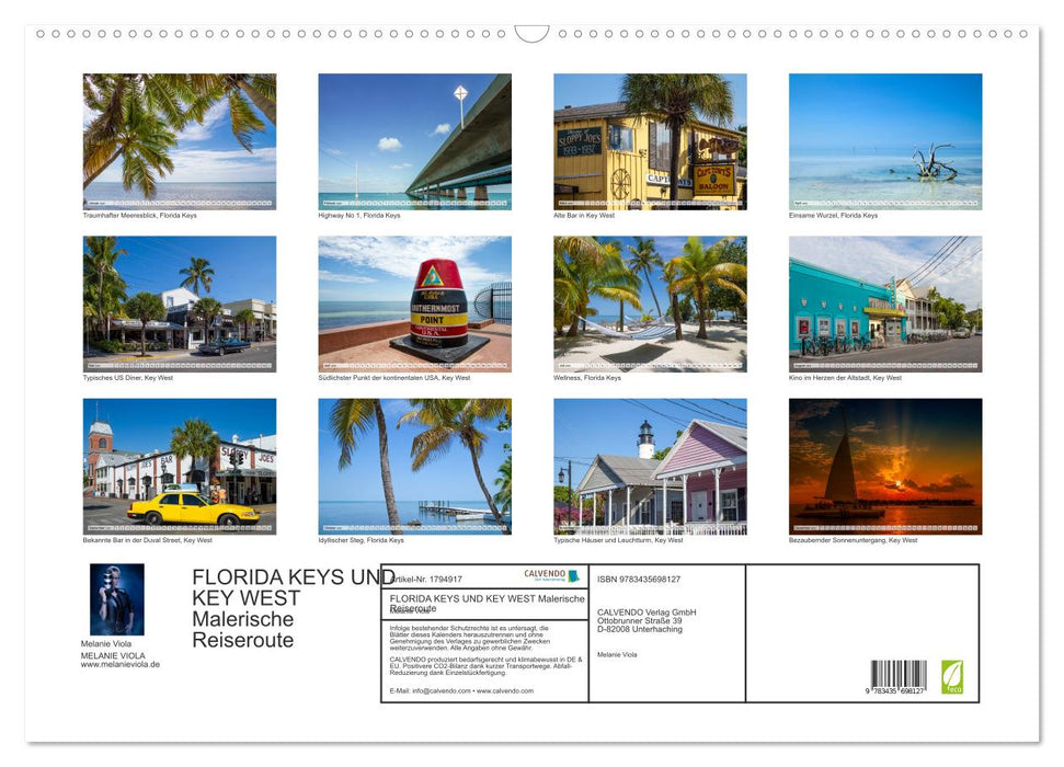 FLORIDA KEYS UND KEY WEST Malerische Reiseroute (CALVENDO Wandkalender 2025)