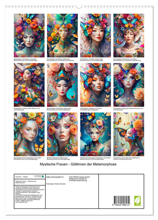 Mystische Frauen - Göttinnen der Metamorphose (CALVENDO Premium Wandkalender 2025)