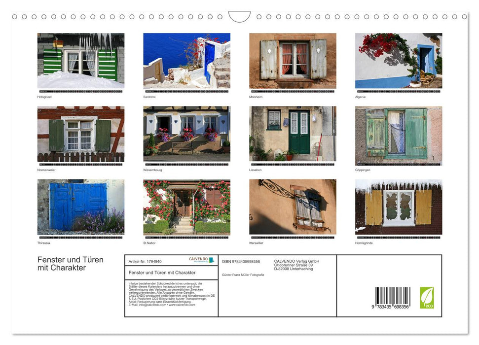 Fenster und Türen mit Charakter (CALVENDO Wandkalender 2025)